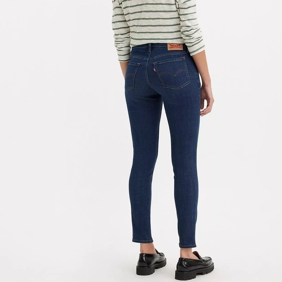 Levi’s 711 Skinny dark wash 5 pocket style denim blue jeans Sz-26 K5 - Picture 2 of 11